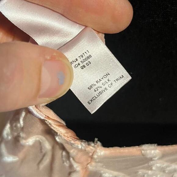 Rare Victoria's Secret silk/rayon sheer crushed velvet gown - Picture 8 of 8